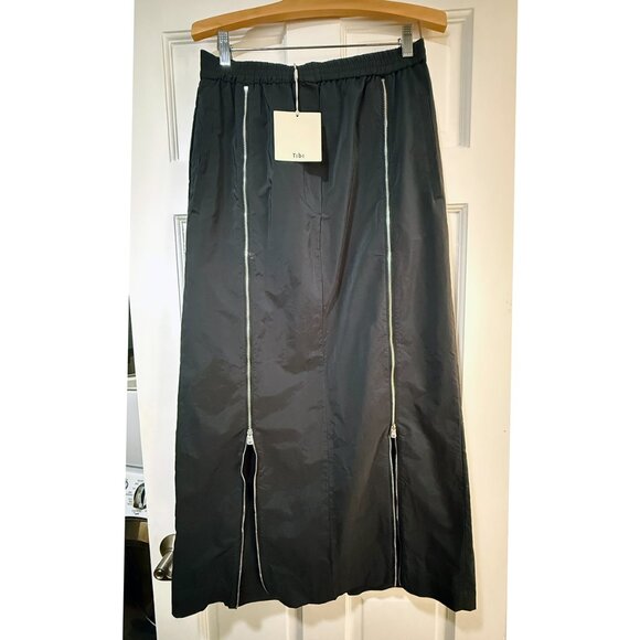 Nylon Zipper Maxi Skirt by Tibi NWT Black - Picture 5 of 8